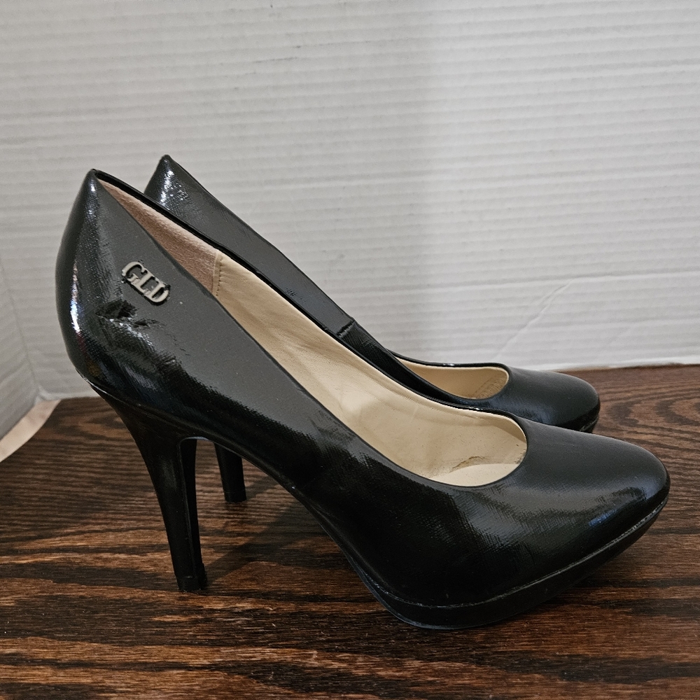 Graceland Patent Heels. Size 37. (Bin 11)